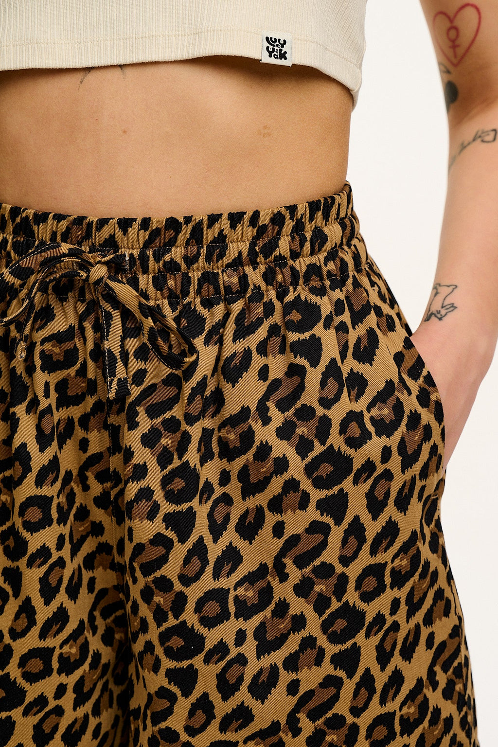 Charlie - Cotton Shorts in Leopard Print