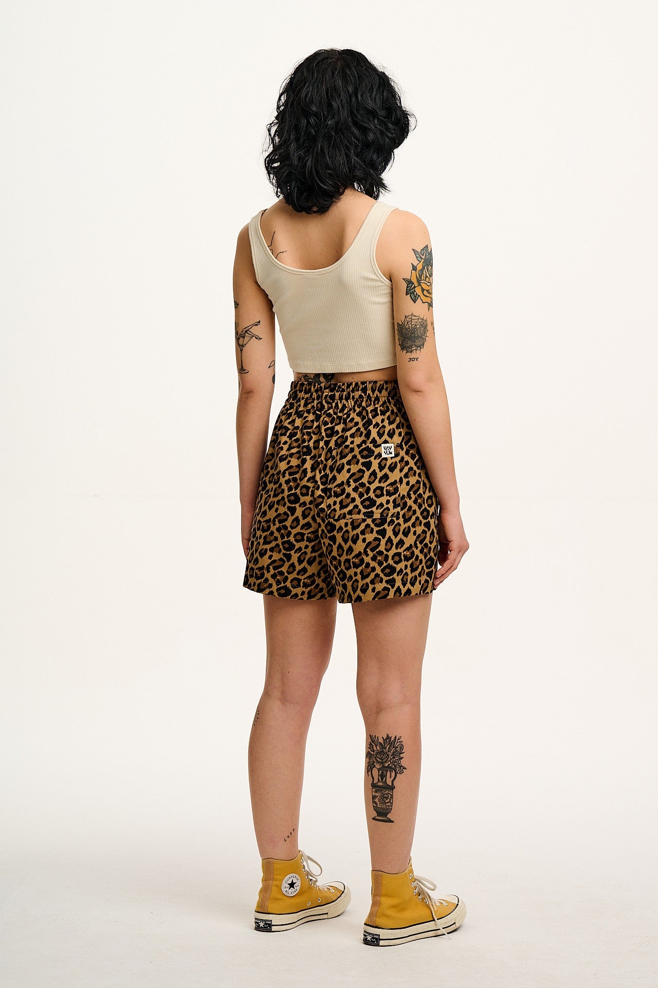 Charlie - Cotton Shorts in Leopard Print