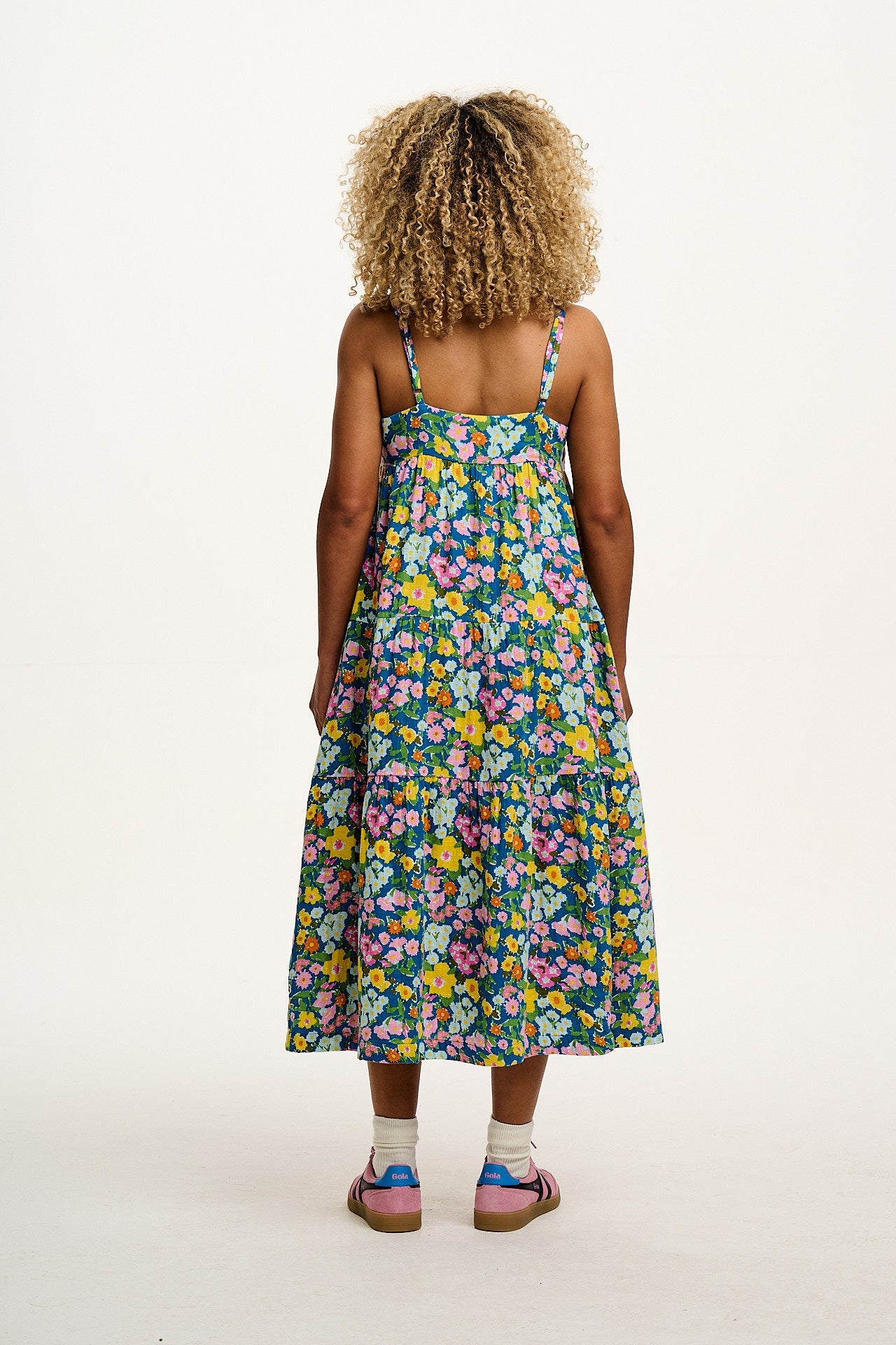 Mable - Maxi Dress in Island Blooms Scribbled Floral Print