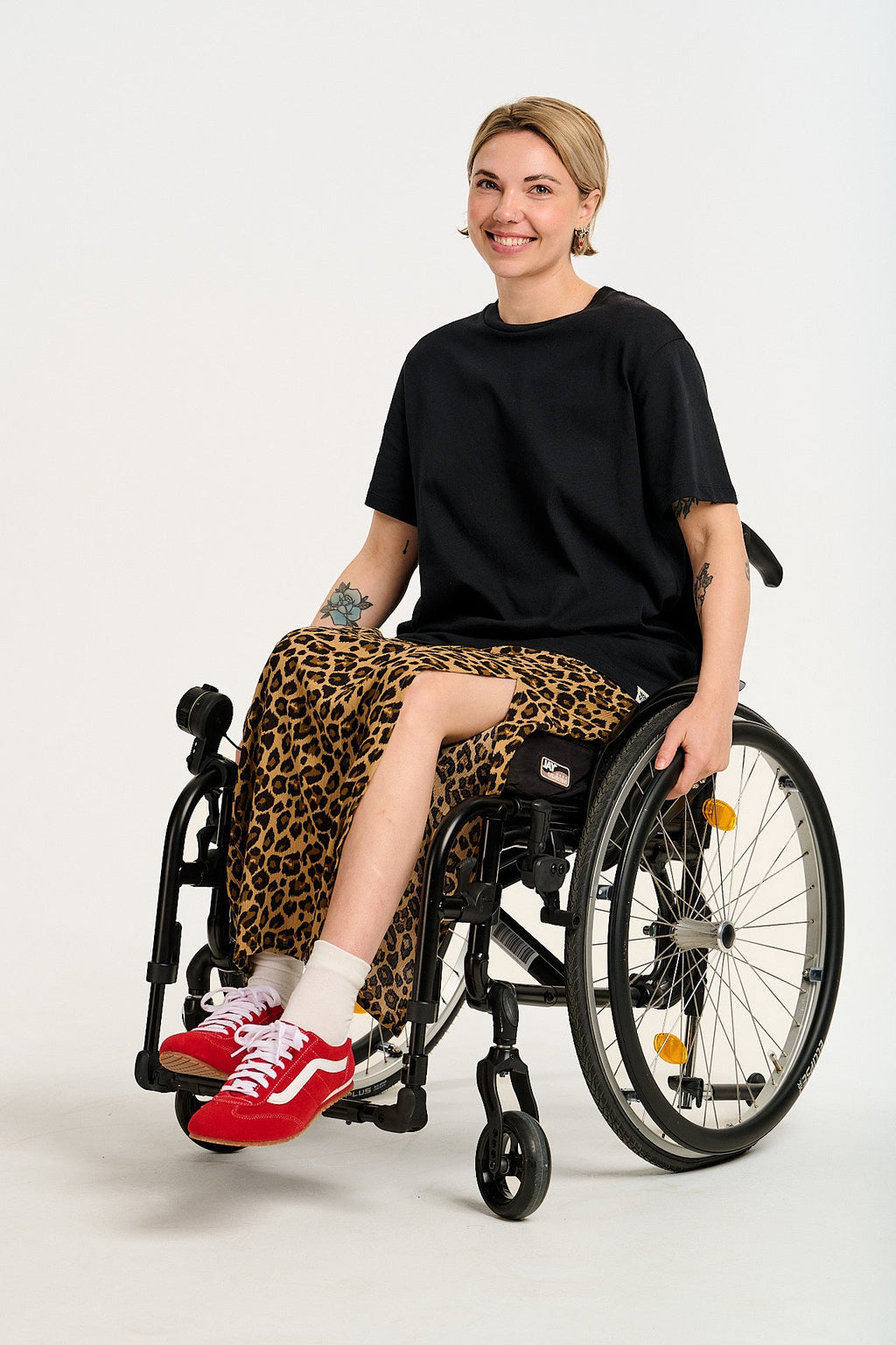 Poppy - Elasticated Waist Skirt in Leopard Print