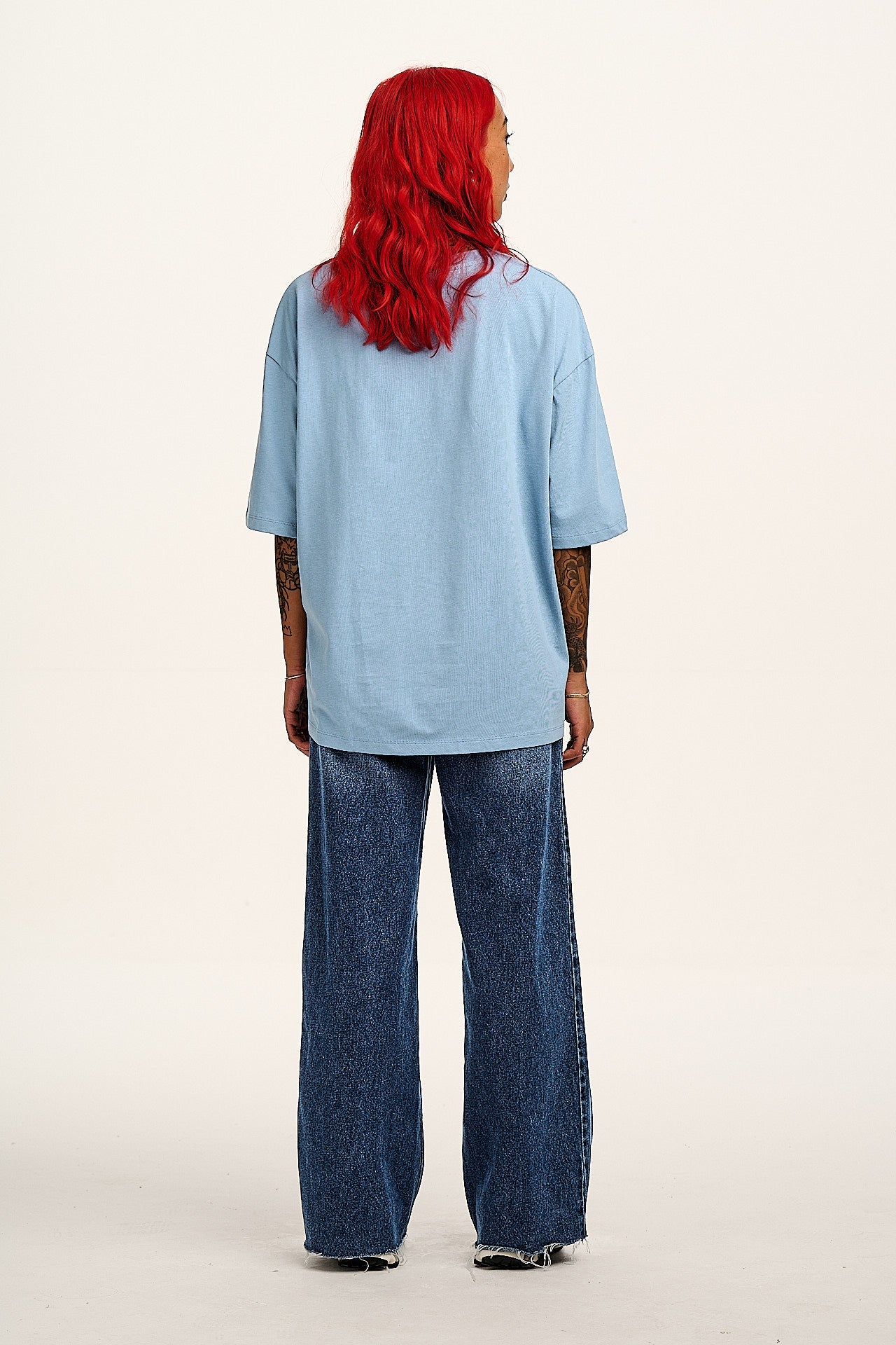 Benny - Oversized Cotton Tee in Matisse Cats Print