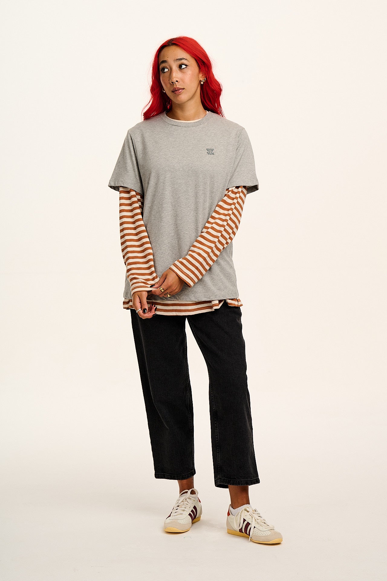 Denver - Cotton Tee in Grey Marl