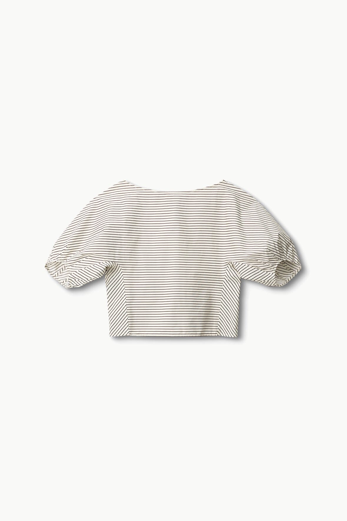 DIDI TOP | IVORY DARK OAK MICRO STRIPE