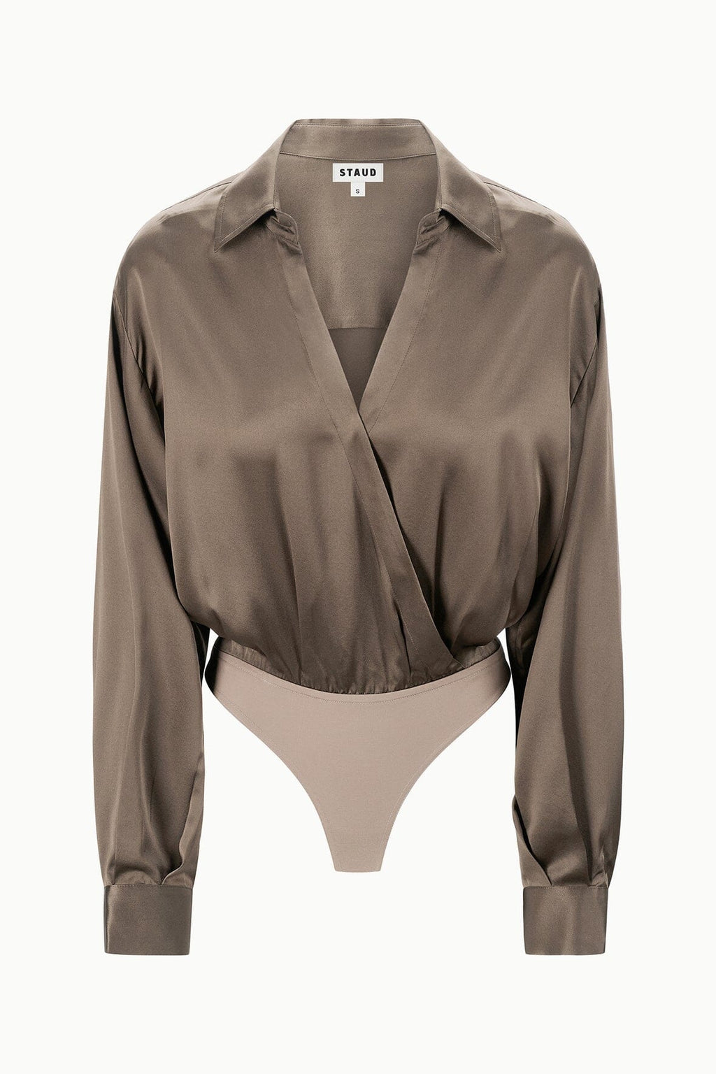 EVE SILK BODYSUIT | TAUPE