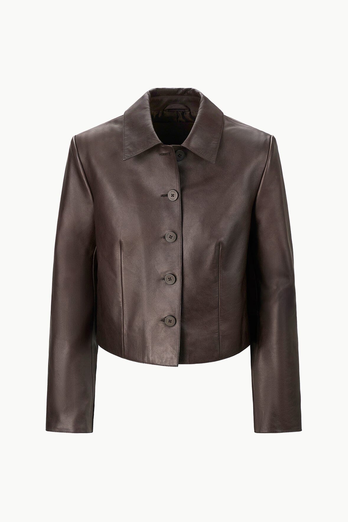 LEATHER MARINO JACKET | TIRAMISU